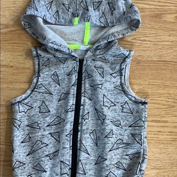 Kind is Cool Gray zip front one piece romper small - Picture 3 of 5